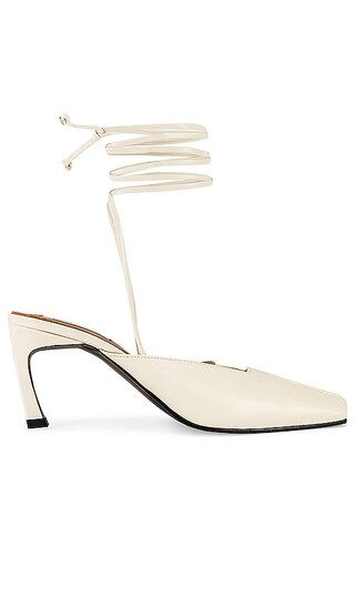 Piping Strap Heels in Off White | Revolve Clothing (Global)