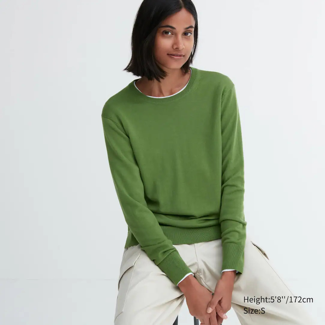 Jersey 100% Lana Extrafina de Merino Cuello Redondo | Uniqlo ES