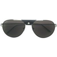 Cartier Santos aviator sunglasses - Black | Farfetch EU