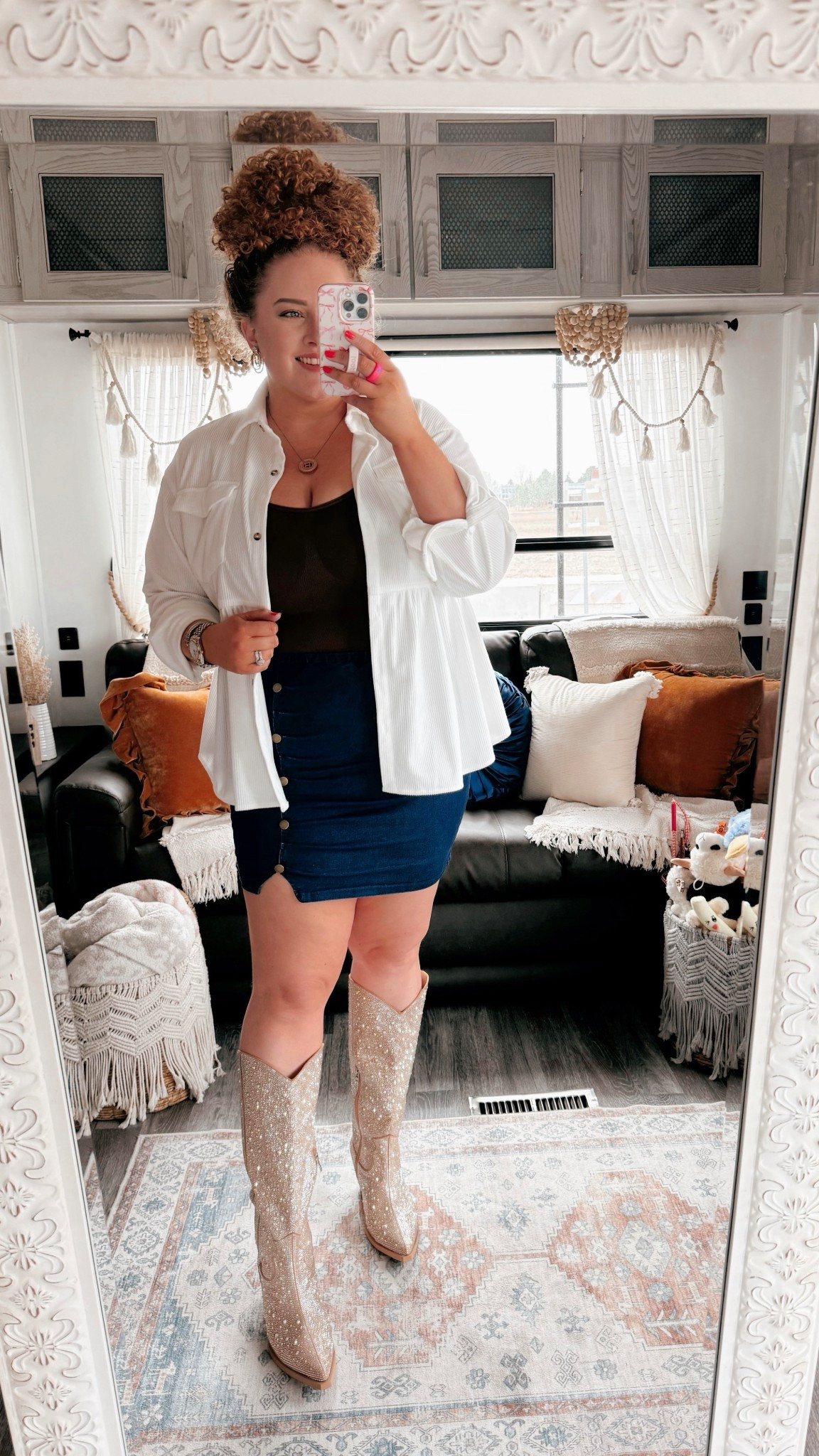 The cutest concert fit 🤍✨denim skirt | amazon denim skirt | bodysuit | amazon bodysuit | button down | amazon button down | white button down | amazon white button down | boots | rhinestone cowgirl boots | amazon rhinestone cowgirl boots | rhinestone cowgirl boots | concert look | concert outfit | concert finds | concert outfit inspo | spring concert outfit | spring | spring finds | spring fashion finds | amazon spring finds | amazon spring fashion | spring outfit inspo | spring transition look | spring transition outfit | spring concert | spring concert outfit | country concert outfit 

#LTKStyleTip #LTKMidsize #LTKFestival