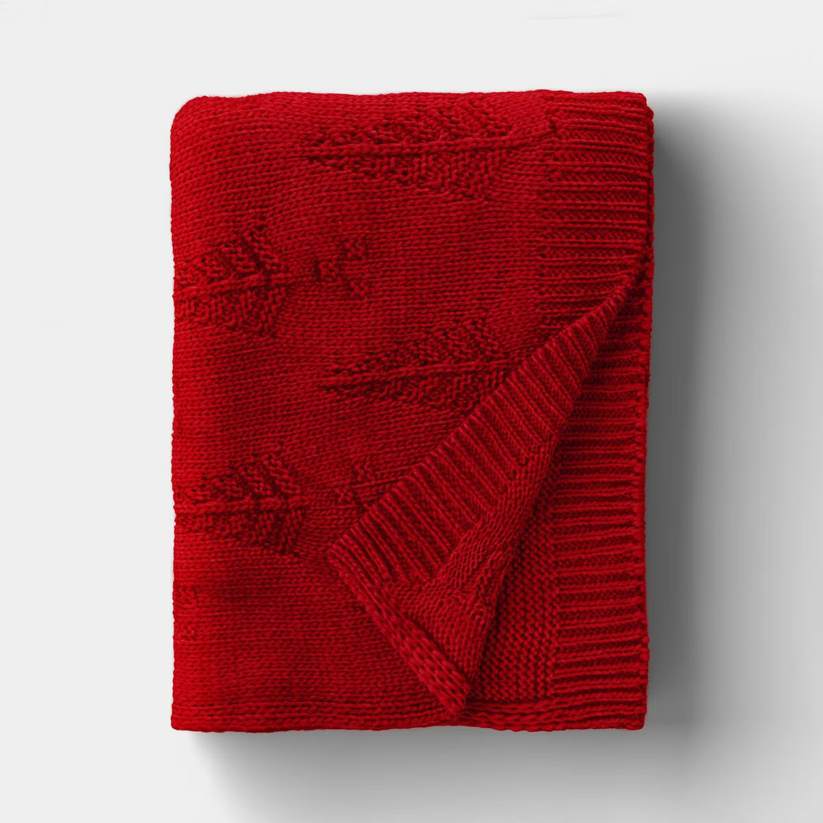 Tree Knit Throw Blanket Red - Threshold™ | Target