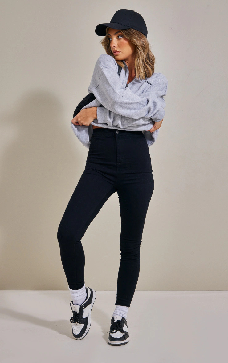 PRETTYLITTLETHING L32 Intense Black Skinny Disco Jeans | PrettyLittleThing US