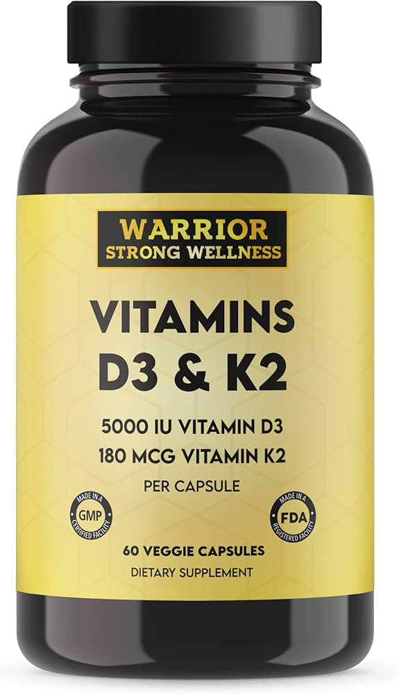 Vitamin D3 and K2 Supplement - 5000IU Vitamin D3 and 180MCG Vitamin K2 Supplement - Immune, Heart... | Amazon (US)