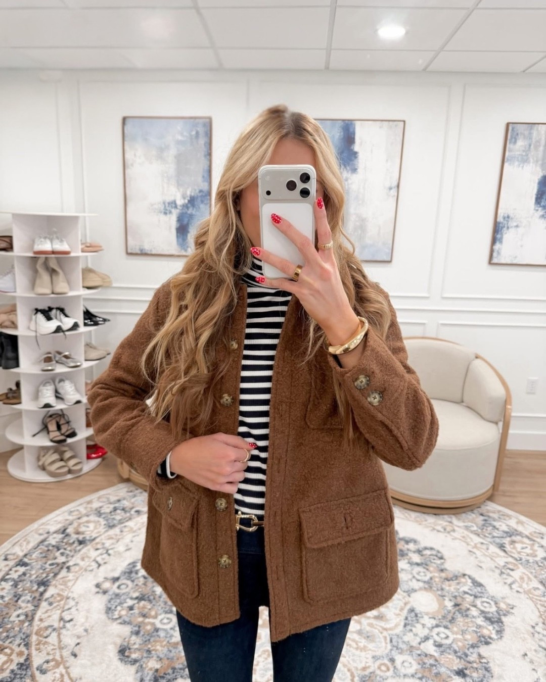 Layered up in luxe neutrals 🤎 This Walmart boucle-style jacket looks and feels high-end but comes at a budget-friendly price! Love it over a striped turtleneck for that effortless, polished winter vibe. Perfect for errands, outings, or a casual holiday get-together. ✨

#LTKSeasonal #LTKFindsUnder50 #LTKTravel