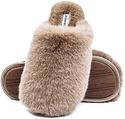 Densely Long-haired Lady’s Comfy Fuzzy Memory Foam Scuff Women’s Warm Plush Closed-Toe Comfor... | Amazon (US)