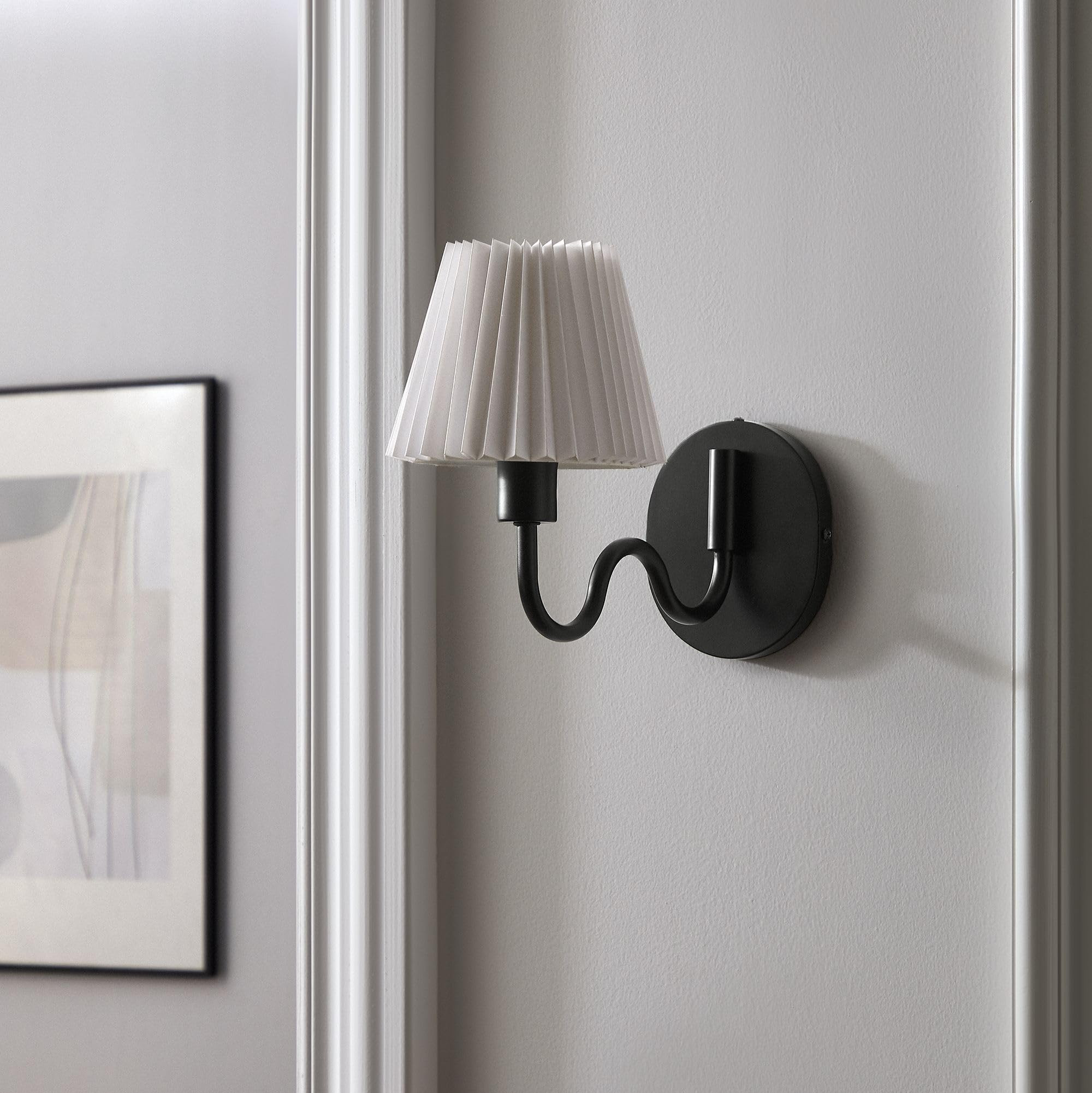 Modway Wave Squiggle Arm Wall Sconce in Black | Amazon (US)