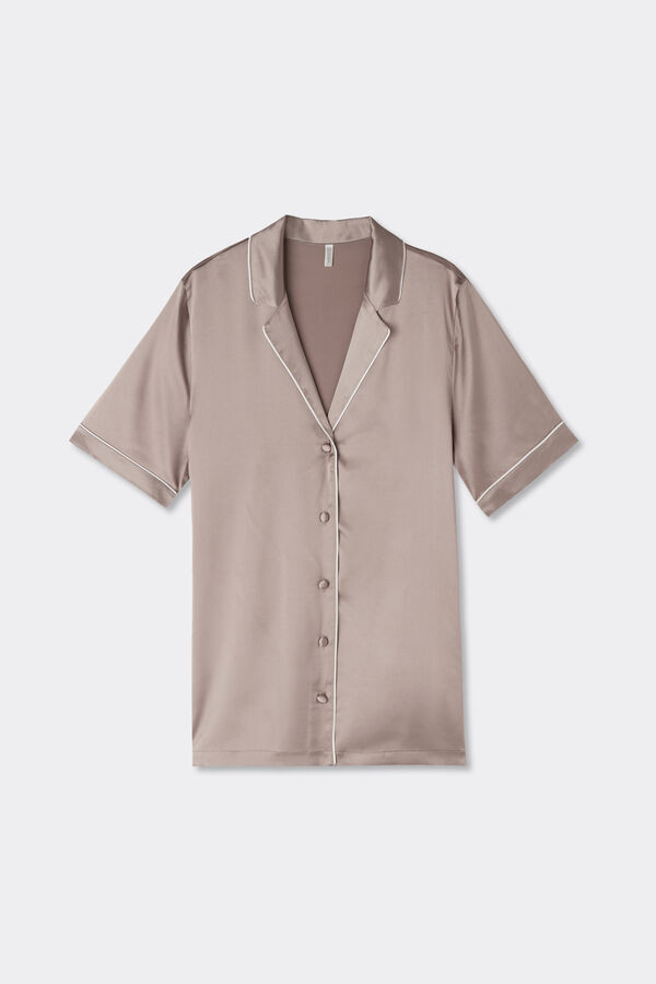 Menswear Cut Short Sleeve Silk Shirt - Intimissimi | Intimissimi (US)