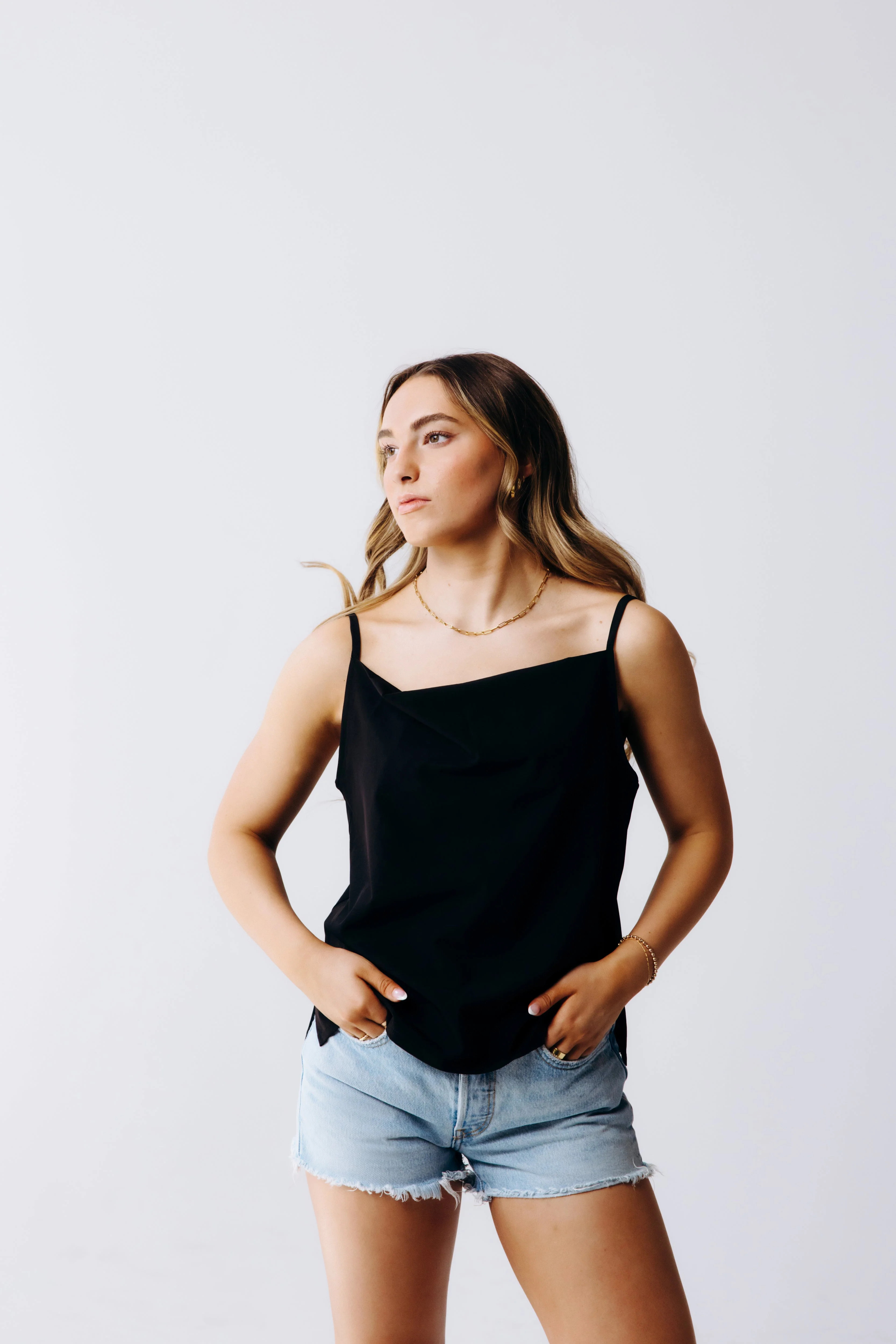 Elegant Cowl Neck Cami Top – Chic & Feminine Style | Margo Paige