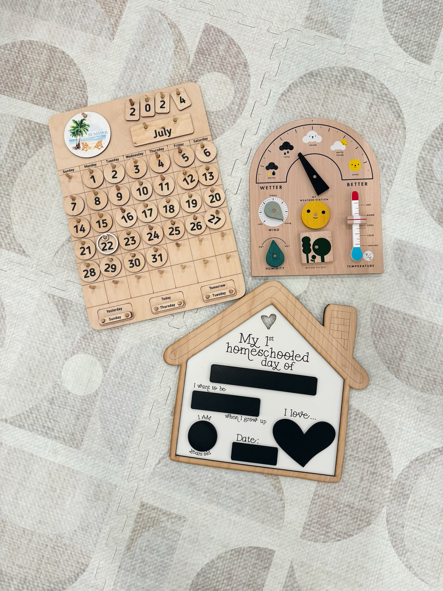 I love these homeschool activities and sign from Etsy! 

homeschool essentials, wooden calendar, wooden weather board, 1st day of homeschool sign, homeschool mom, school at home, toddler boy mom 

#LTKKids #LTKFamily #LTKBacktoSchool