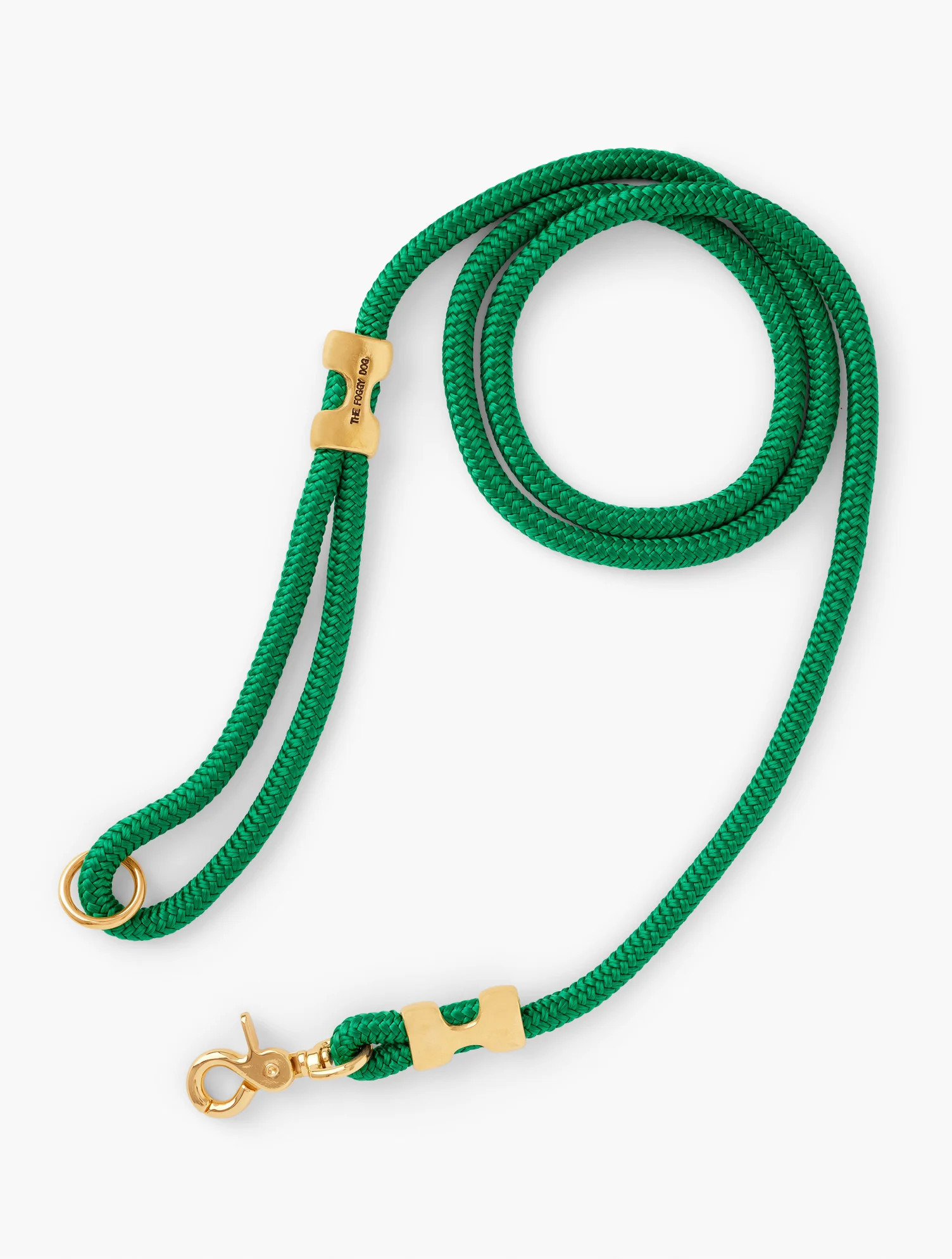 The Foggy Dog Grass Green Marine Rope Leash - Grass Green/Gold - 001 Talbots | Talbots