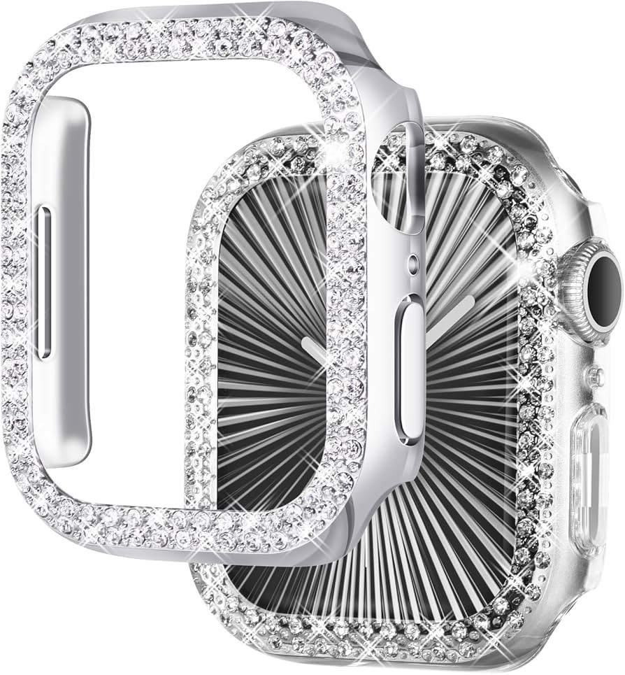 NewWays 2-Pack Bling Compatible for Apple Watch Cases 42mm Series 3 2 1, Protective Bumper for iW... | Amazon (US)