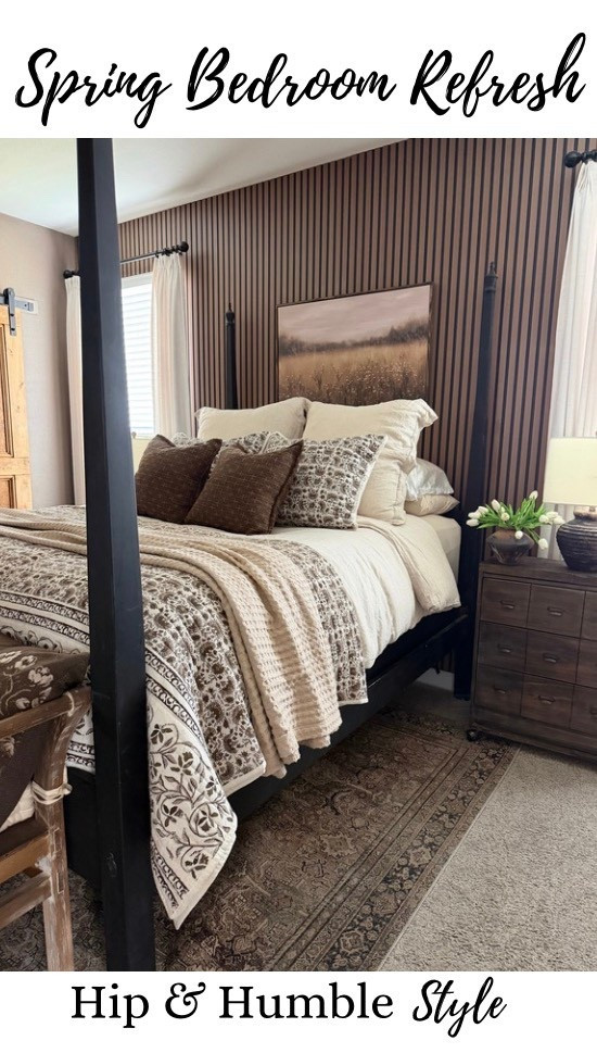 Bedroom spring vibes in neutral … neutral bedding, brown bedding. Home decor accents #LTKSpringSale 

#LTKSeasonal #LTKHome