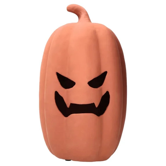 Paper Mache Jack-o'-Lantern Decoration, Brown, 12.5", Halloween by Way To Celebrate | Walmart (US)
