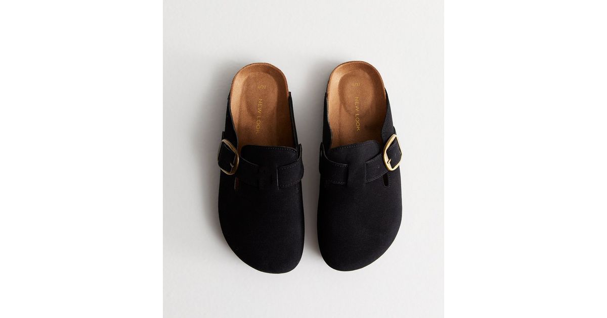 Black Suedette Mules | New Look | New Look (UK)