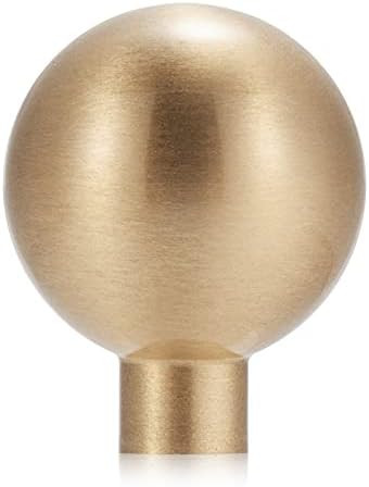 IVAILEX 10 Pack Gold Drawer Knobs, Brass Cabinet Knob, Round Solid Brass Pulls, Modern Minimalist... | Amazon (US)