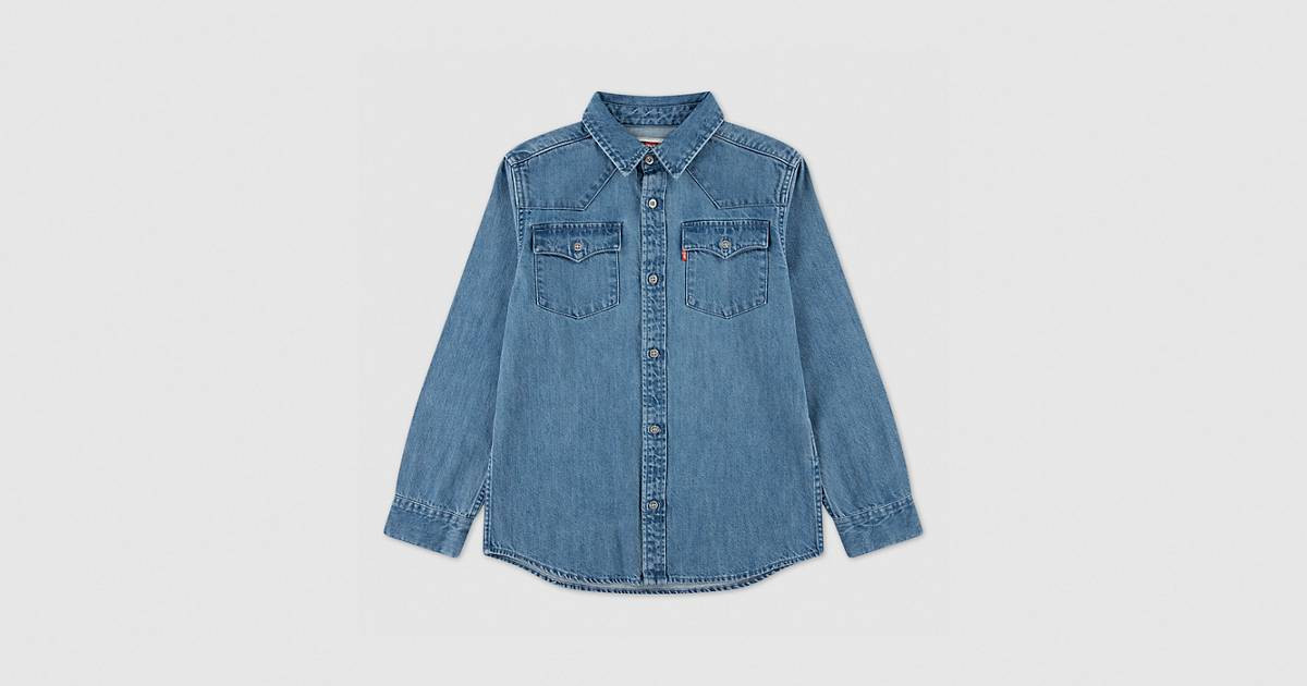 New Barstow Western Shirt Big Boys S-xl - Medium Wash | Levi's® US | Levi's US