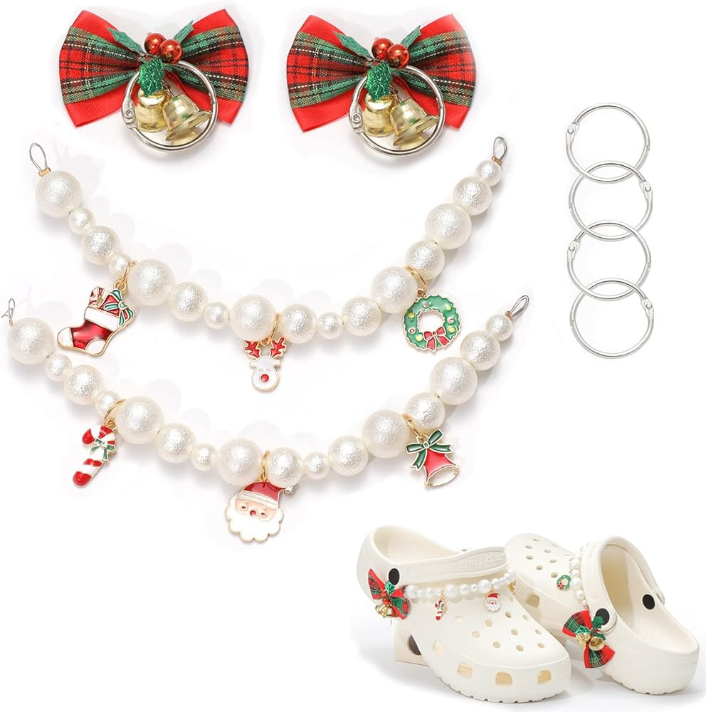 Christmas Shoe Charms, Bling Shoe Chains for Christmas, Clogs Sandal Decoration Charms, Holiday S... | Amazon (US)