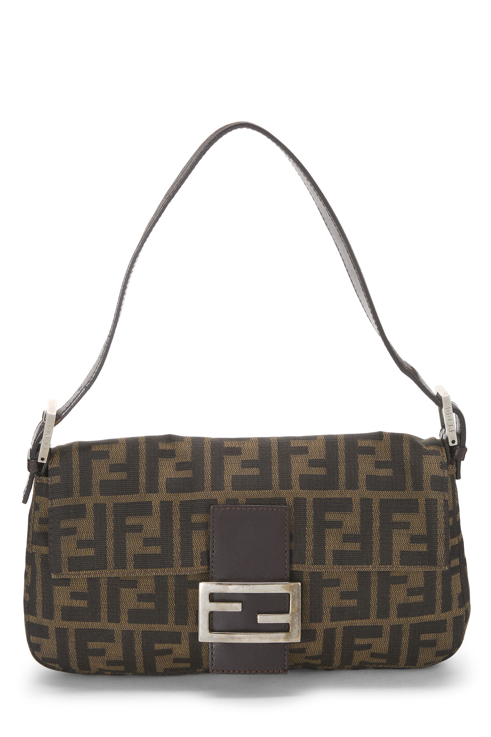 Fendi Brown Zucca Canvas Baguette QBB0473J0B562 | WGACA | What Goes Around Comes Around