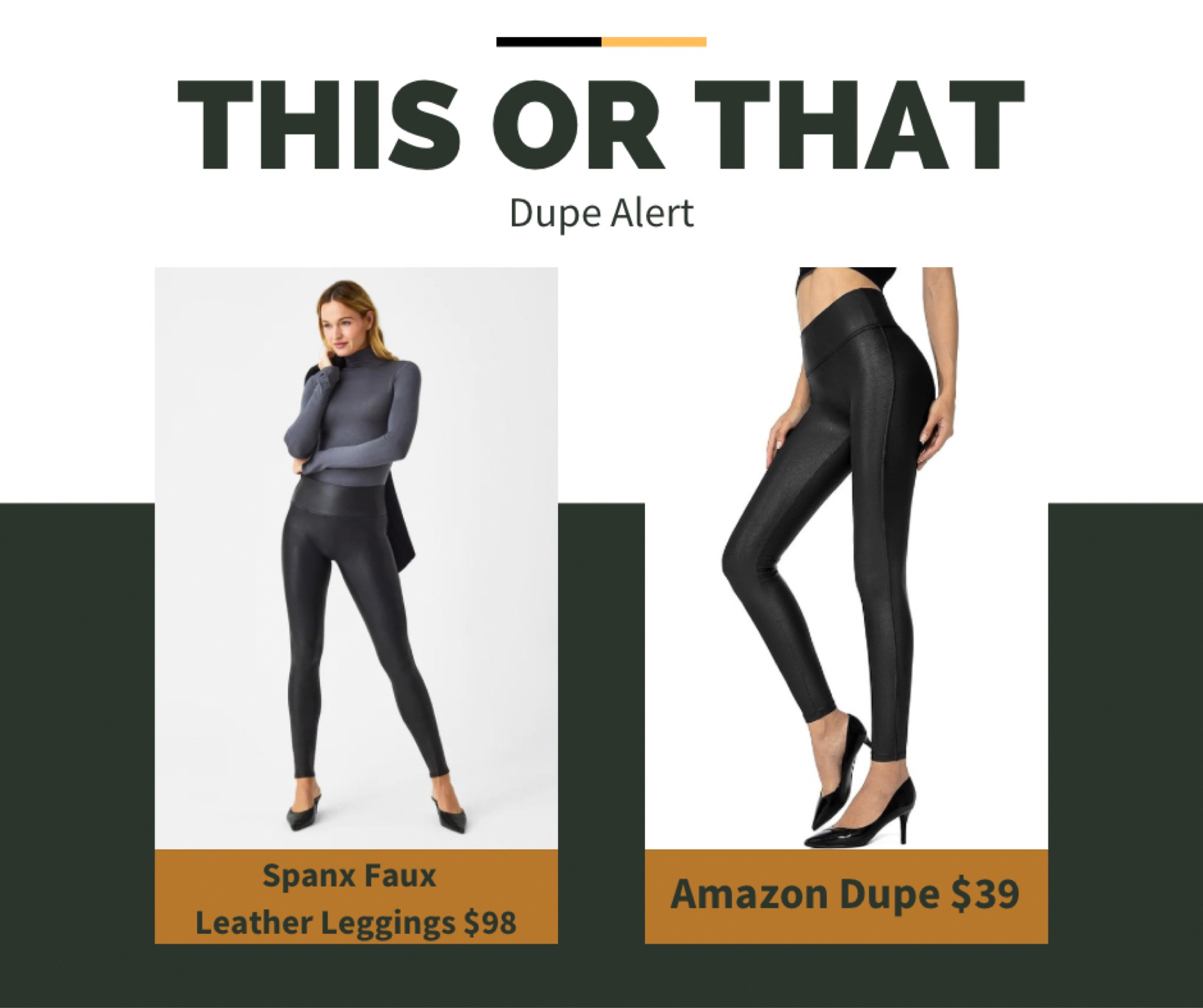 Dupe of the Day!
Spanx vs Amazon
$98 vs $39

#LTKsalealert #LTKfindsunder50 #LTKstyletip