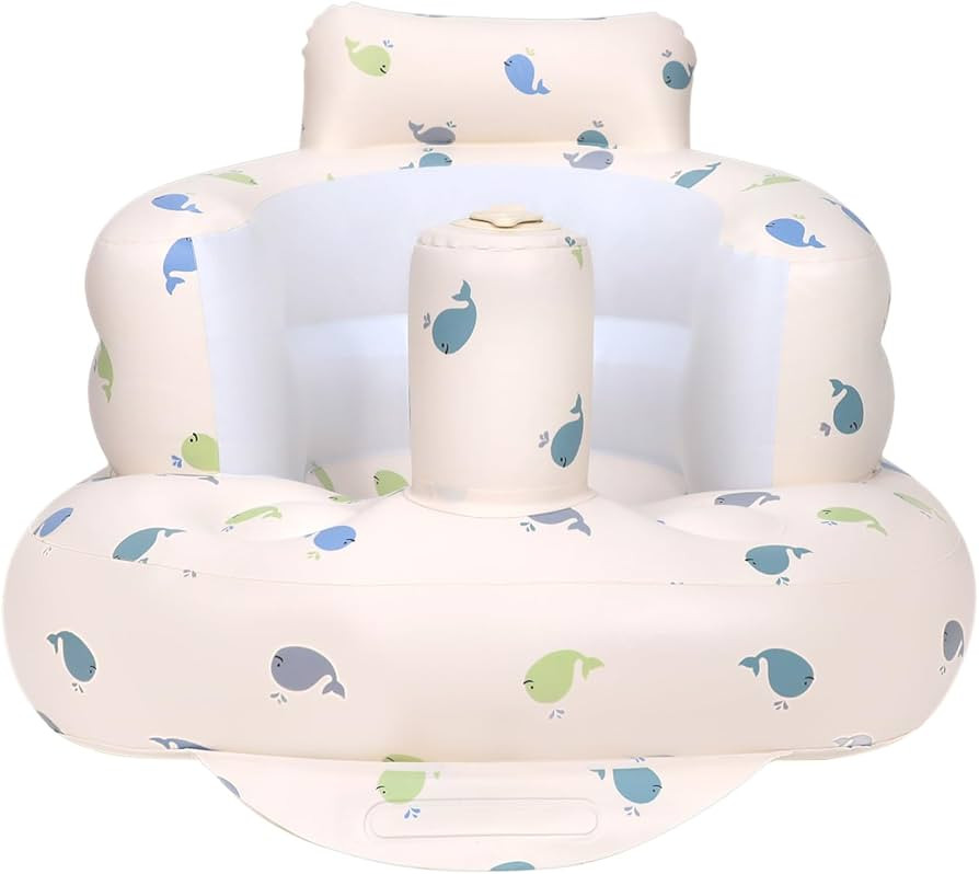 Inflatable Baby Chair, Inflatable Baby Seat for Babies 3 Months and Up, Summer Blow Up Chair with... | Amazon (US)