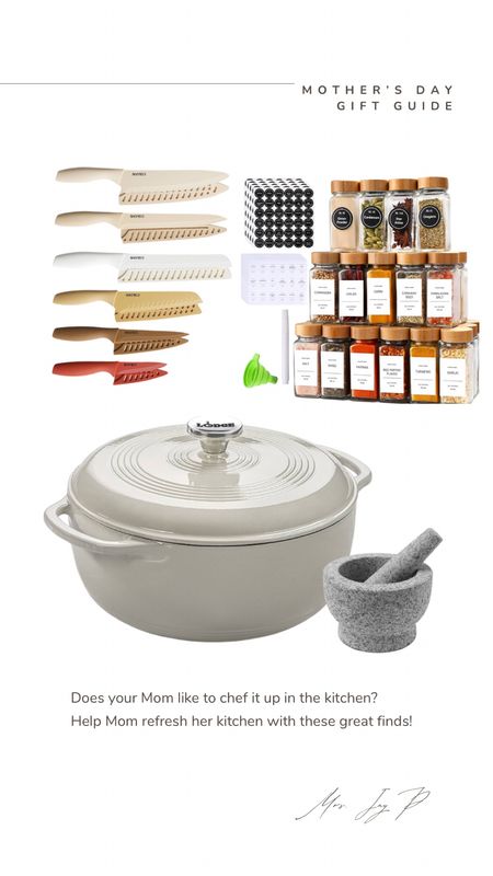 Gift Guide For Mom!

Here are a few gift ideas that are sure to help Mom spice it up in the kitchen. 

Knife set. Morton & piston. Kitchen spice jars. Dutch oven. 

#LTKGiftGuide #LTKHome