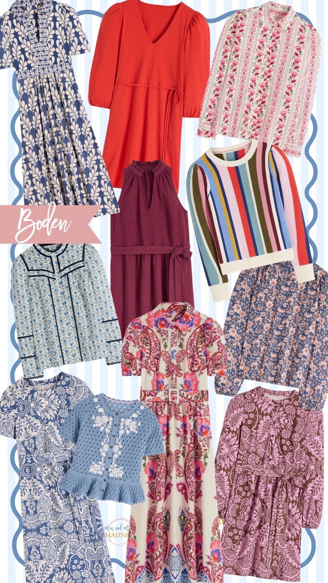 Boden new arrivals!! 
Sizing:
Tops - 2
Sweater/Cardigan - xs
Dresses - 2
T-Shirt Dress - 4


*code HHCX at Boden