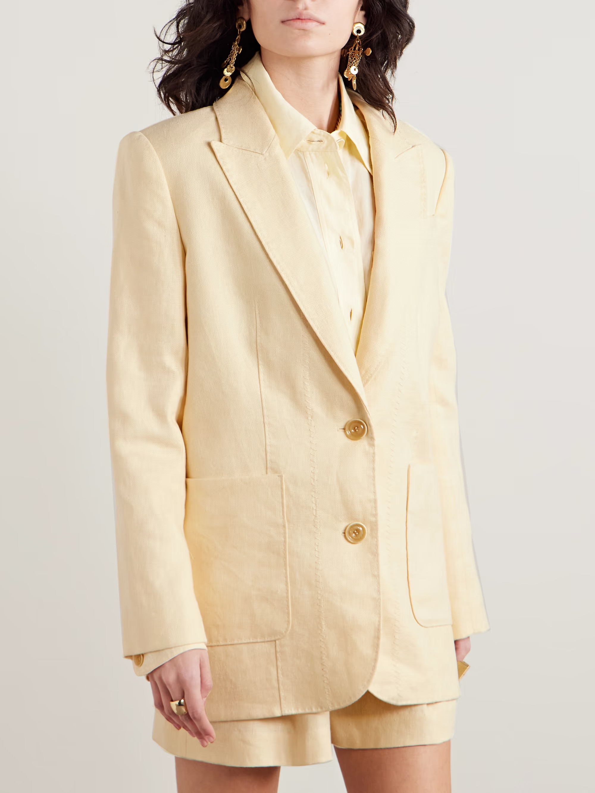 Illuminate linen blazer | NET-A-PORTER (UK & EU)