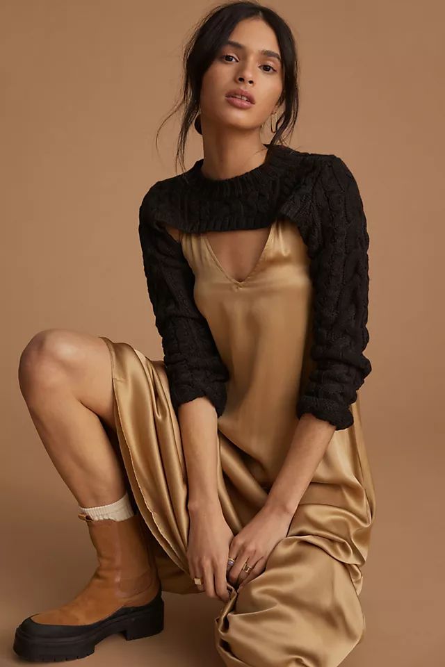 Cable-Knit Shrug Sweater | Anthropologie (US)