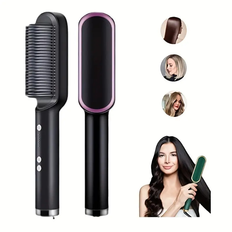 Ionic Hair Straightener With 5 Temperature Settings, Anti-Scald Comb, 2-in-1 Styling Tool For Lon... | Temu Affiliate Program
