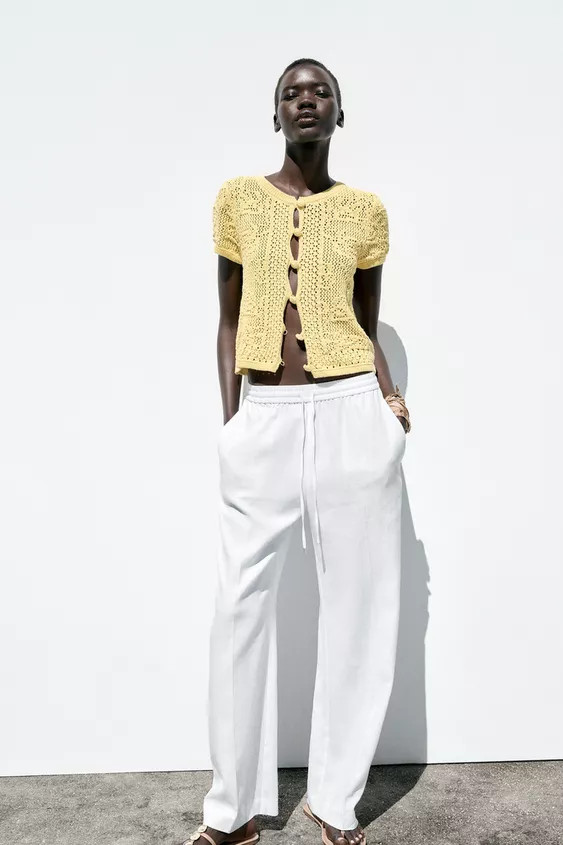 CROCHET KNIT TOP | Zara UK