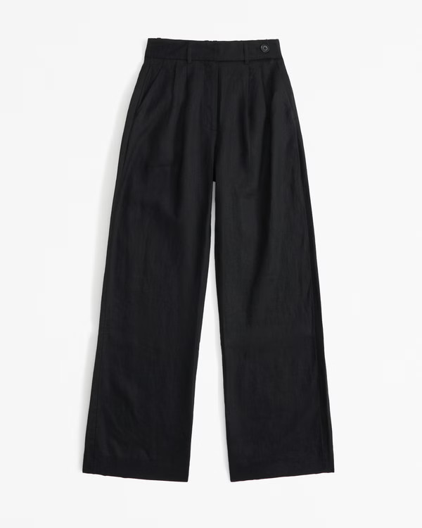A&F Sloane Tailored Premium Linen Pant | Abercrombie & Fitch (UK)