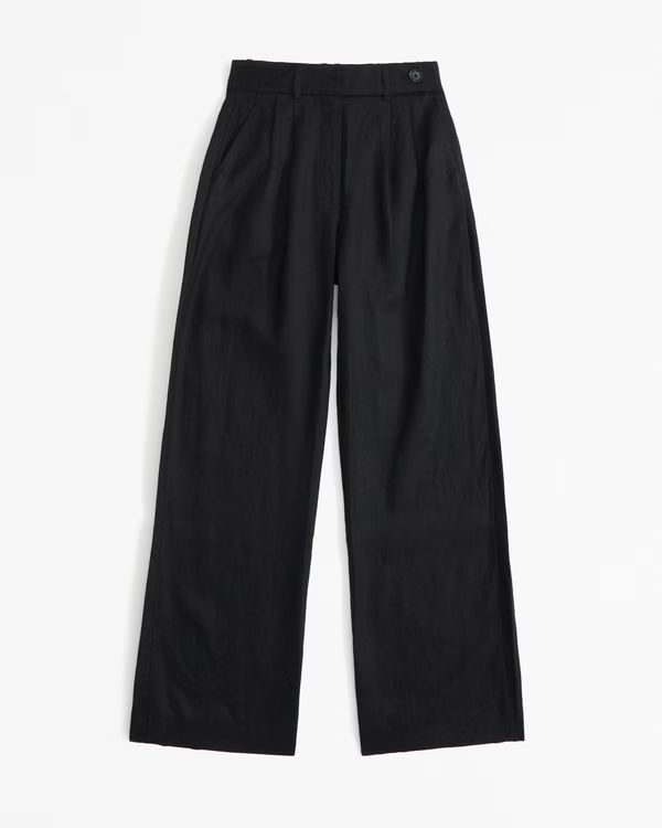 A&F Sloane Tailored Premium Linen Pant | Abercrombie & Fitch (US)