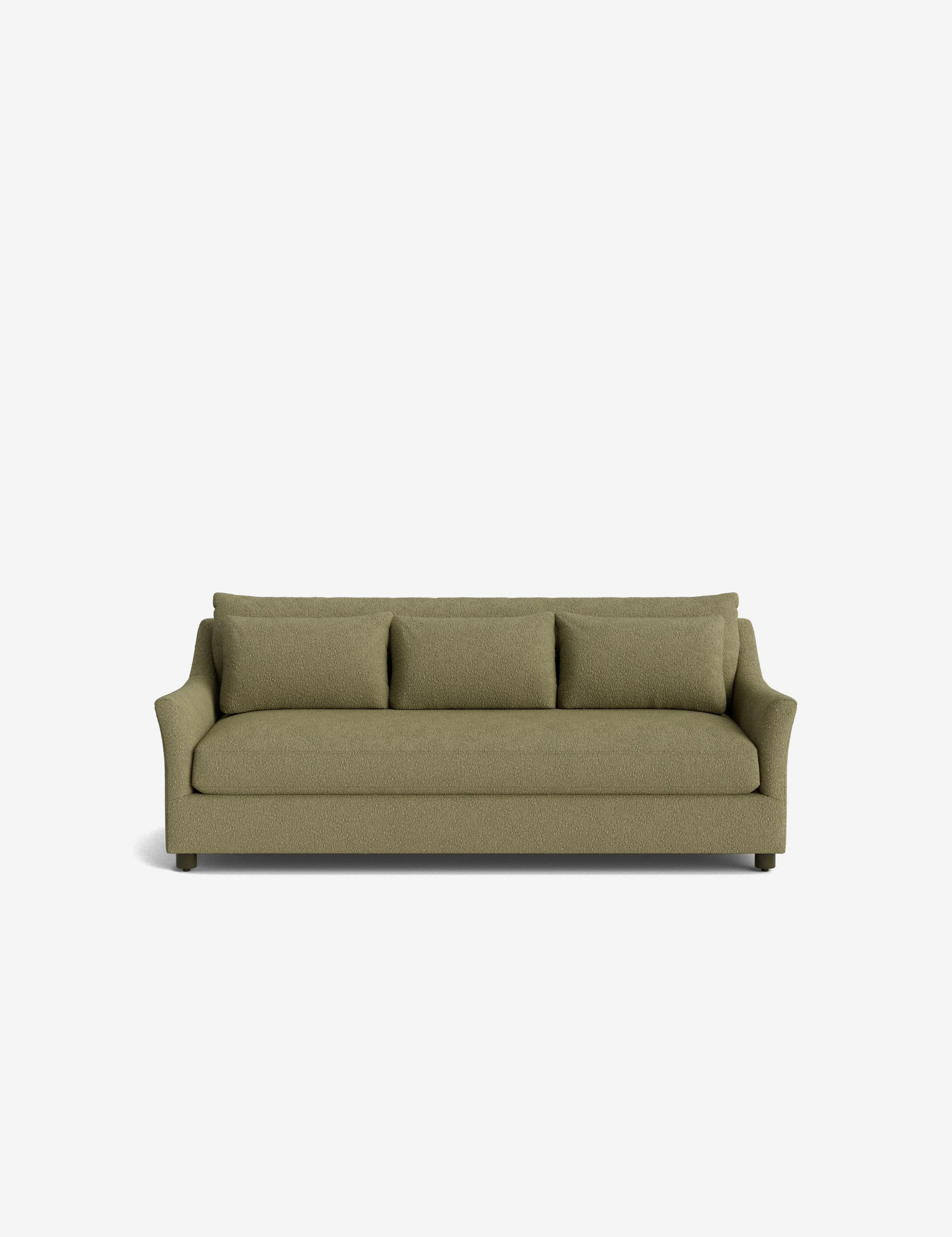 Niven Sofa, Green Luxe Boucle, 85"W | Lulu and Georgia 