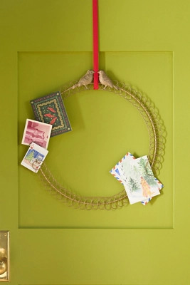 Card Holder Metal Wreath | Anthropologie (US)