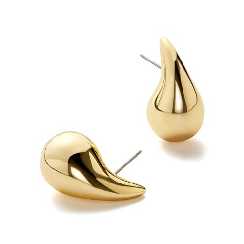 Ana Luisa Kiara Teardrop Earring - 14K Gold Plated Tear Drop Earrings Jewelry Dupes - Hypoallergenic, Water-Resistant, Tarnish-Free Ana Luisa Jewelry - Trendy 14K Gold Plated Chunky Earrings for Women | Amazon (US)
