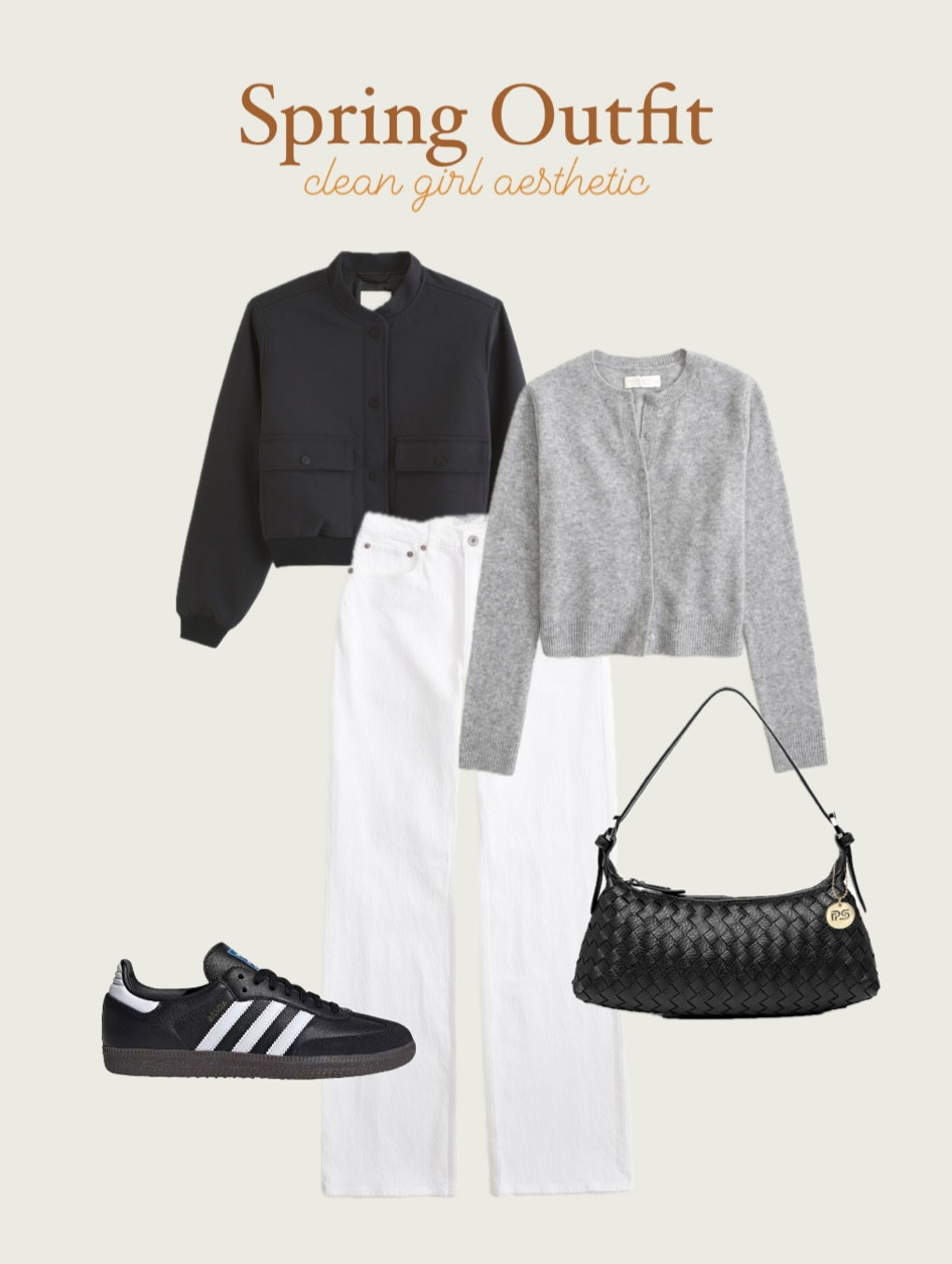 spring outfits, spring outfits 2024, spring outfits amazon, spring fashion, february outfit, casual spring outfits, spring outfit ideas, cute spring outfits, cute casual outfit, date night outfit, date night outfits, belt bag, cream bag, shoulder bag, vacation outfit, resort outfit, spring outfit, resort wear, black shoulder bag, purse, bag amazon, shoulder bag amazon, purse amazon, grey cardigan, abercrombie sweater, abercrombie cardigan, abercrombie jacket, cropped jacket, white jacket, spring jacket, bomber jacket, black sneakers, adidas sneakers, adidas samba sneakers, clean girl aesthetic, white jeans, abercrombie jeans, white jeans outfit

#LTKfindsunder100