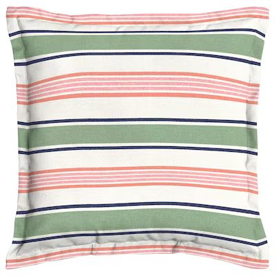 allen + roth Striped Oversized Green Stripe Square Throw Pillow | Lowe's