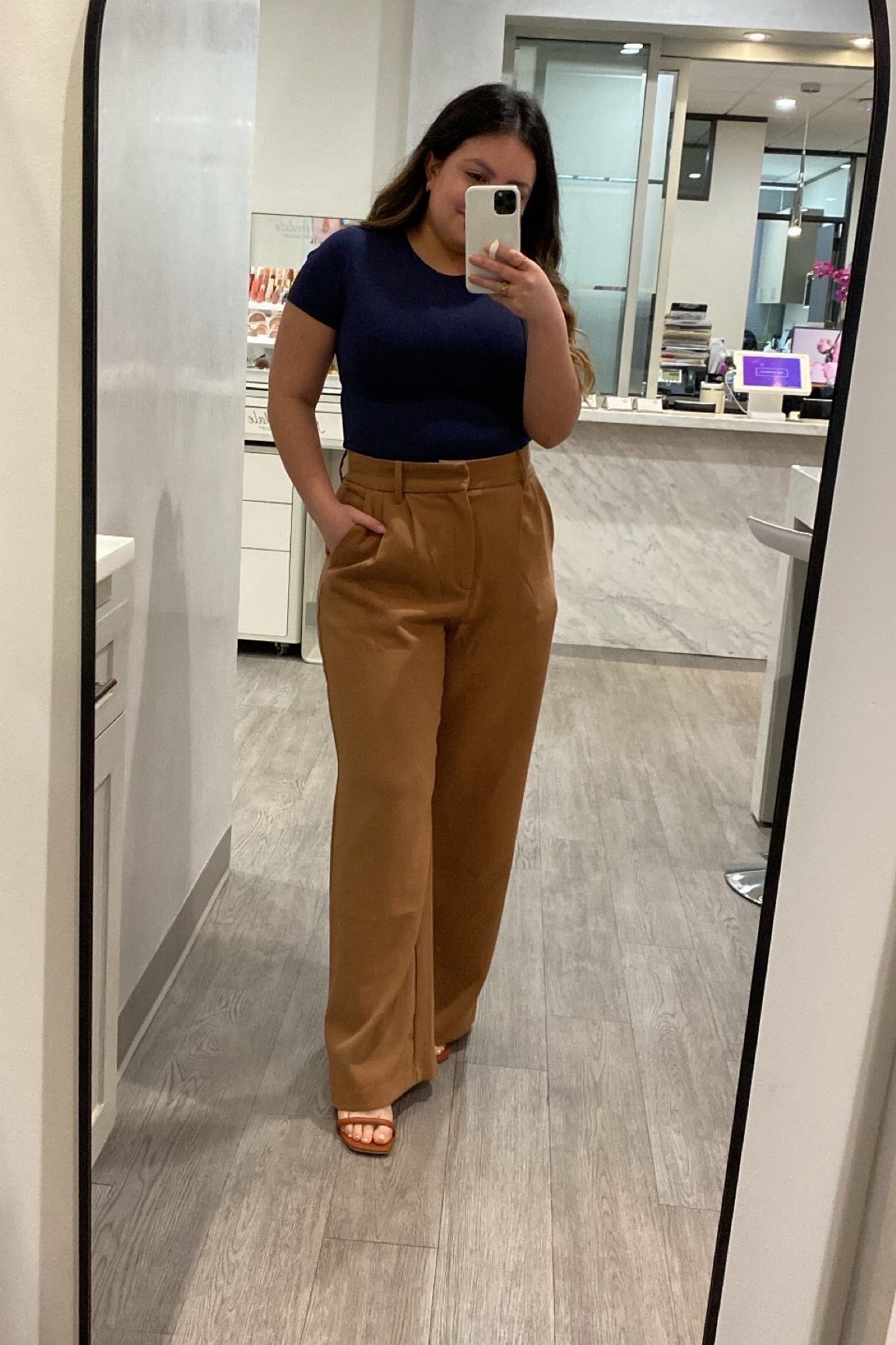 Work outfit, slacks for work, tailored wide leg pant , aritzia bodysuit
Pants on sale 

#LTKstyletip #LTKFind #LTKSale