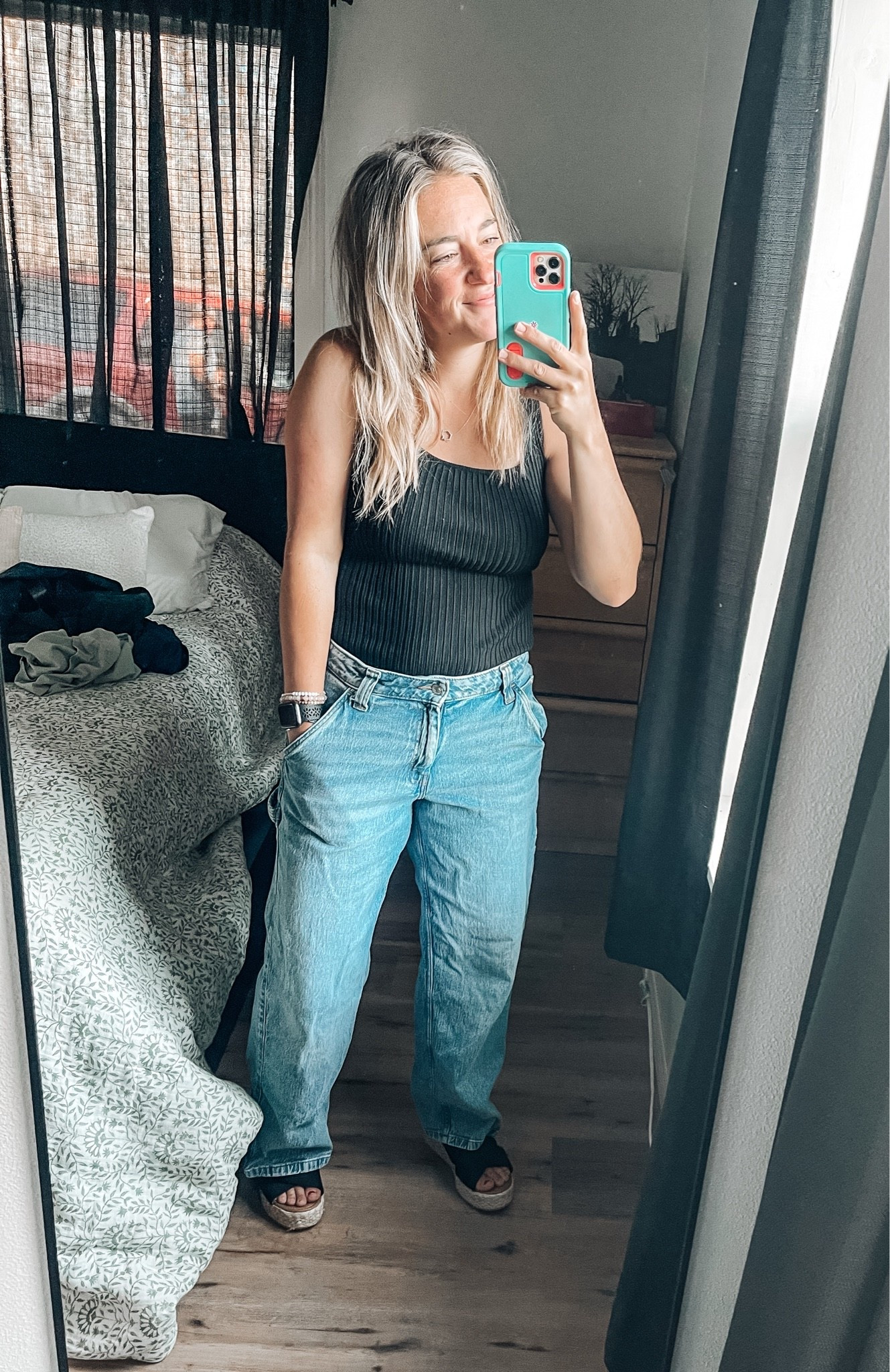 Summer to fall transition outfit 
Summer to fall transition 
Sweater tank 
Cargo jeans 
Cargo pants 
Platform shoes 
Platform sandals 
Church outfit 
Date night outfit

#LTKootd #LTKmomlife