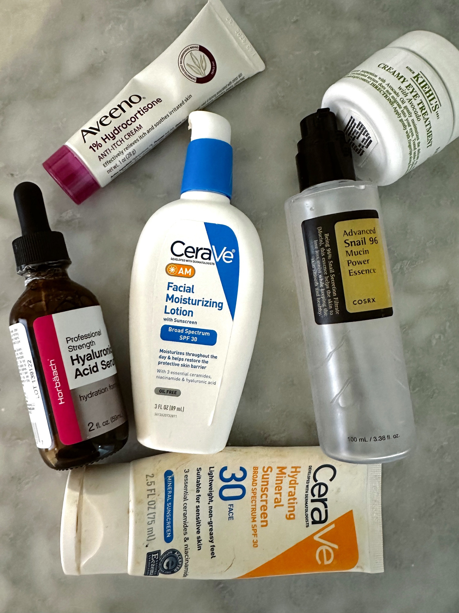 My morning pregnancy safe skincare routine
1. Aveeno anti itch cream for skin allergies
2. Hyaluronic acid
3. Daily face lotion
4. Eye cream
5. Snail mucin
6. Mineral sunscreen 
#maternity #skincare #pregnancysafe 

#LTKfindsunder50 #LTKsalealert #LTKbeauty