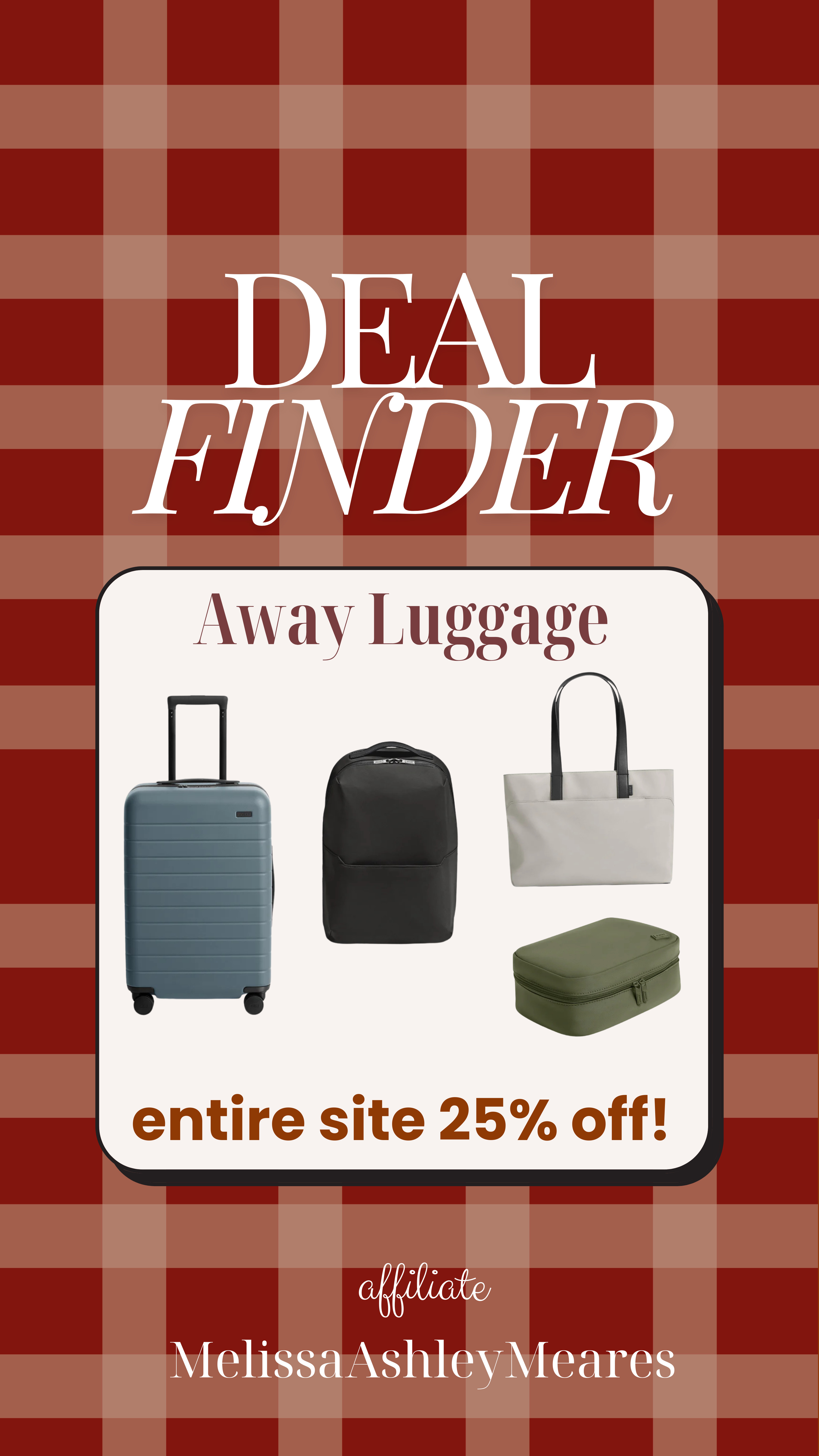 Away luggage is 25% off sitewide right now! ✈️
If you’ve been thinking about upgrading your travel gear, this is such a good time — their pieces are lightweight, super durable, and pack like a dream.

#AwayLuggage #TravelEssentials #SaleAlert #DealFinder 

 #LTKGiftGuide #LTKSaleAlert #LTKTravel