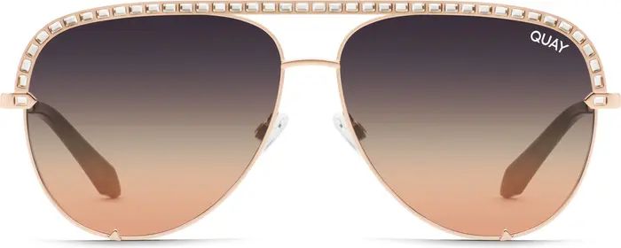 Mini High Key Bling 51mm Gradient Aviator Sunglasses | Nordstrom