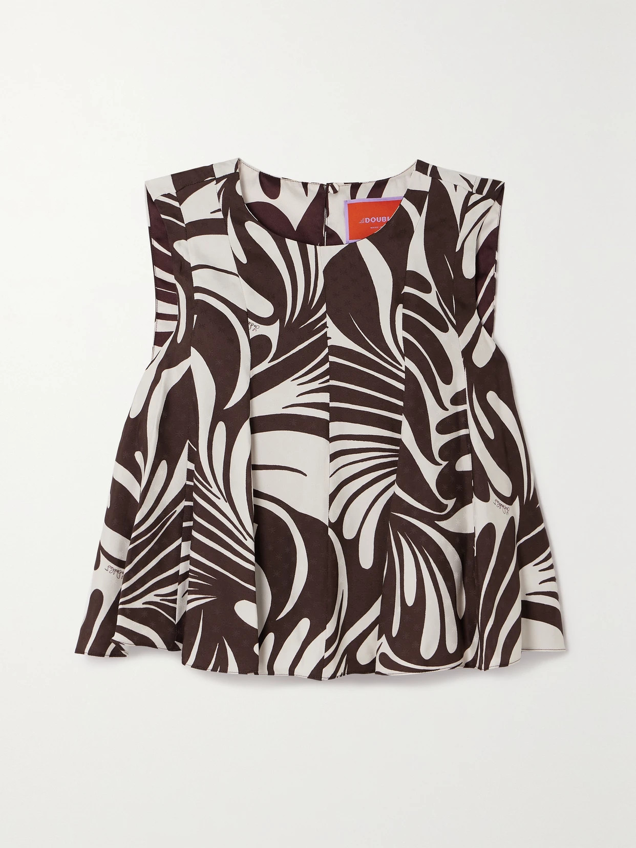 La DoubleJ - Icing On Top Printed Jacquard Top - Brown | NET-A-PORTER (US)