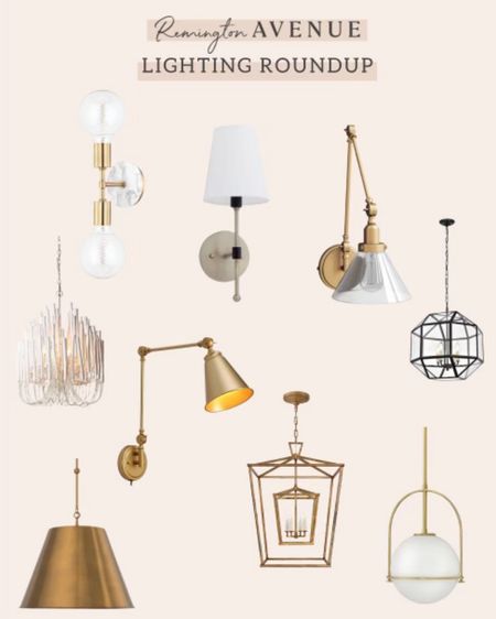 My entire home lighting package linked here for you! 
Bent arm sconce lights, kitchen pendants, chandeliers, and art lights. 

#LTKHome