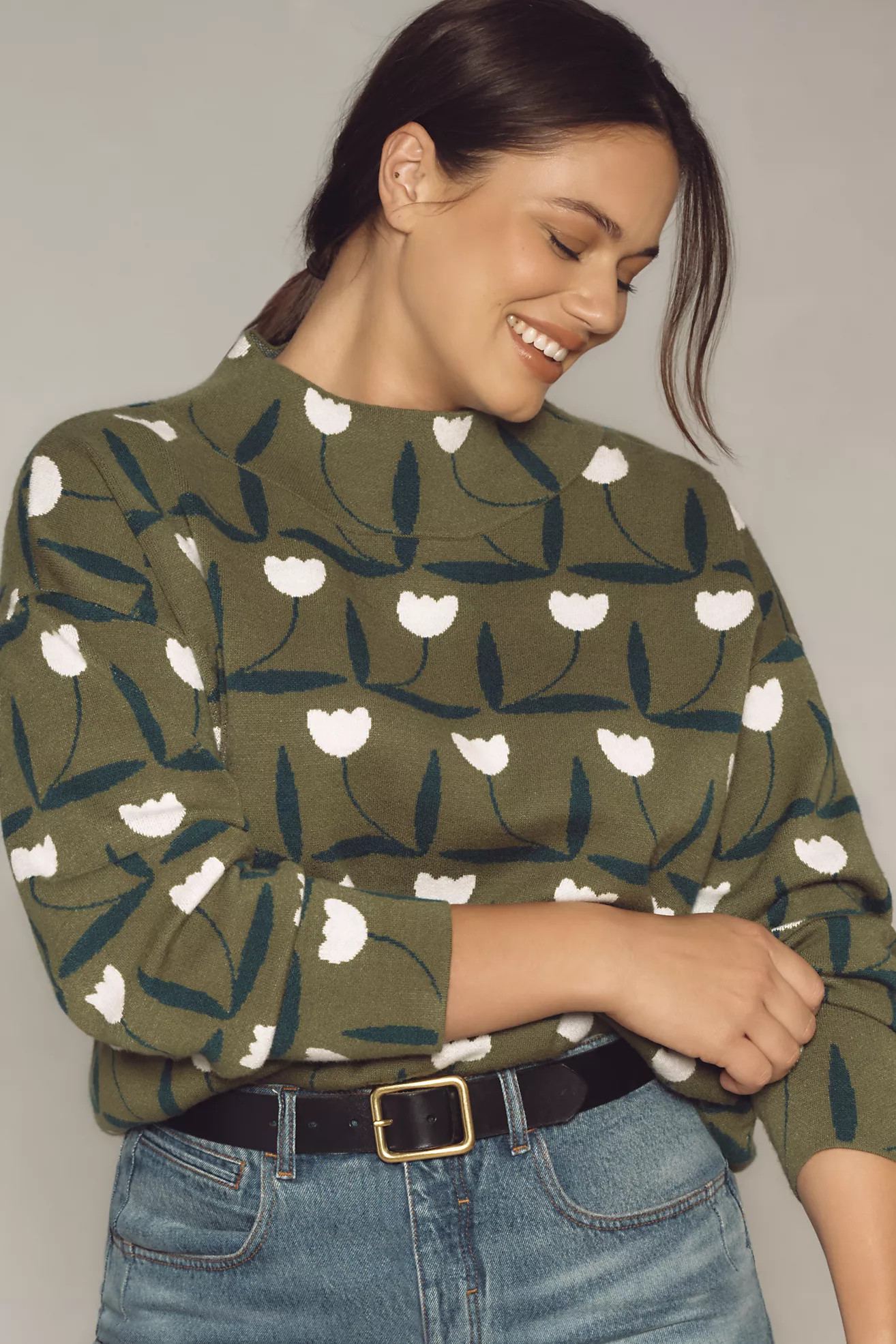 The Carys Mock-Neck Sweater by Maeve | Anthropologie (US)