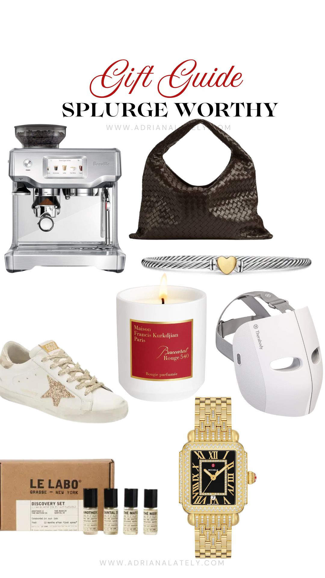 Splurge Worthy Gift Ideas | Luxury Gift Ideas 
--

Gift Guide, Splurge Worthy, Holiday Gifts, Christmas Gifts, Gift Ideas, Luxury Gifts, Espresso Machines, Designer Handbags, David Yurman Jewelry, Golden Goose Sneakers, Diptyque Candles, Foreo Devices, Le Labo Perfumes, Luxury Watches, Holiday Shopping, Gift Inspiration, 

 #LTKCyberWeek #LTKGiftGuide #LTKHoliday