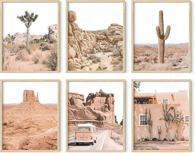 HAUS AND HUES Desert Succulent Wall Art - Cactus Art Set of 6, Cactus and Botanical Art Prints, K... | Amazon (US)