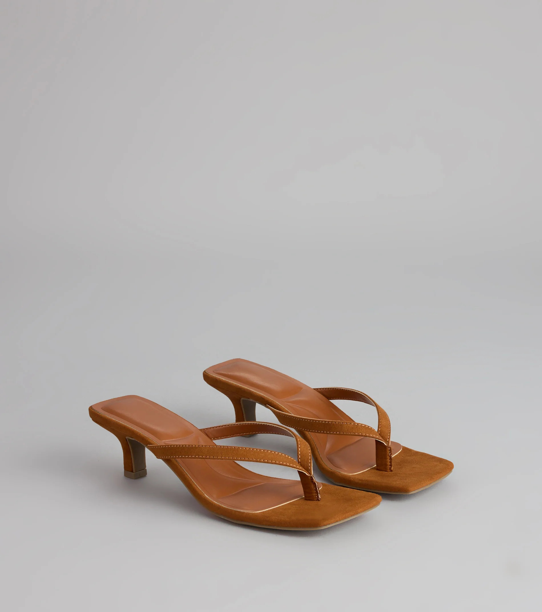 Feeling Chic Thong Square Toe Heels | Windsor Stores