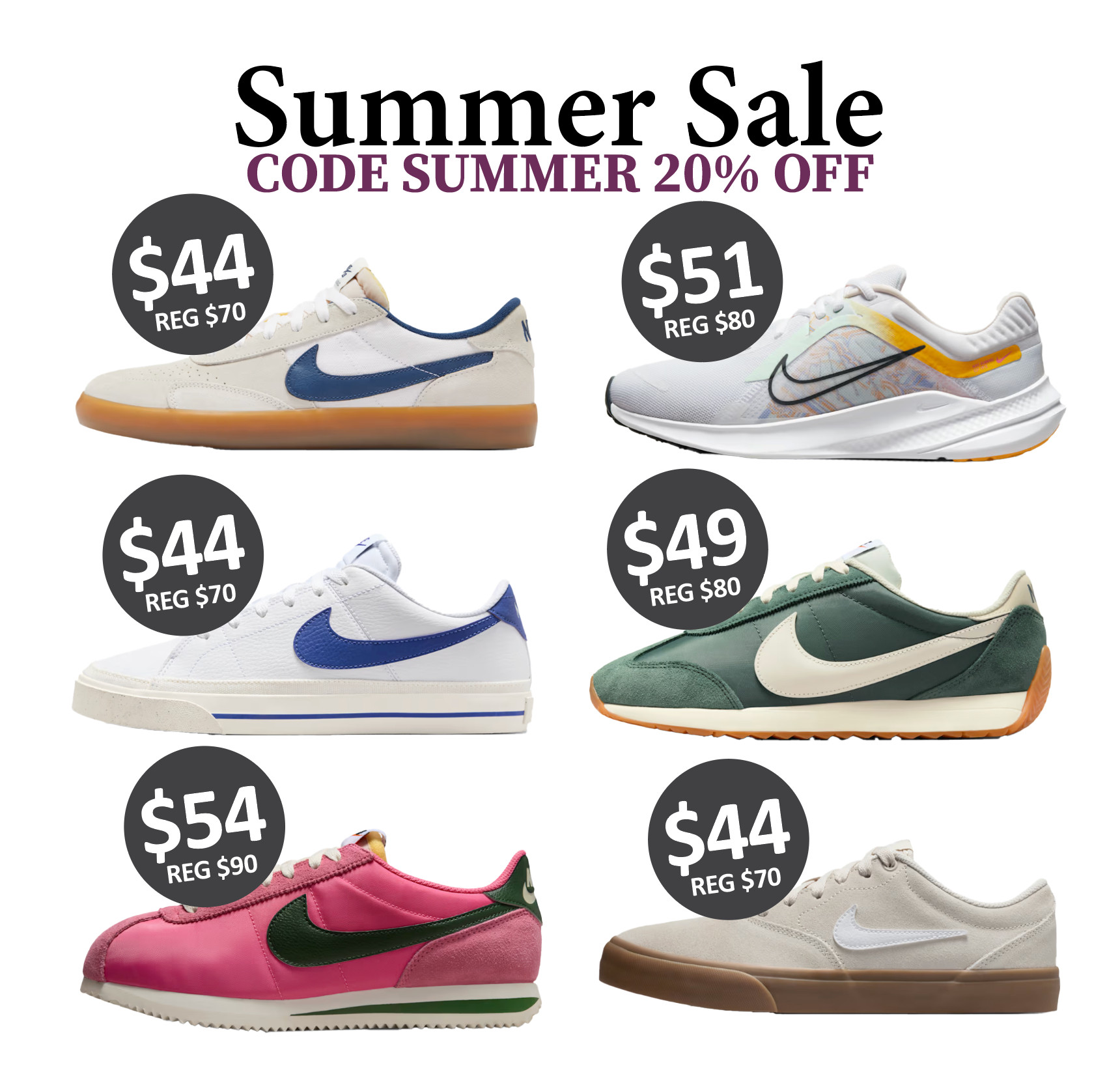 Such a hot sale! Use the code SUMMER for an extra 20% off!  

 