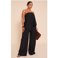 Shape Black Tailored Highwaisted Wide Leg Trousers, Black | PrettyLittleThing UK